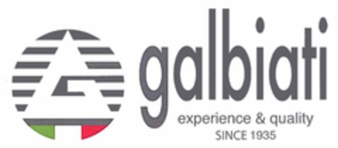 galbiati experience & quality SINCE 1935 Logo (EUIPO, 03/03/2017)