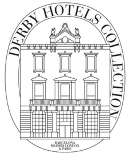 DERBY HOTELS COLLECTION Barcelona Madrid London & Paris Logo (EUIPO, 02/26/2018)