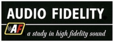 AUDIO FIDELITY AF a study in high fidelity sound Logo (EUIPO, 02.07.2019)