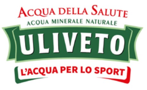 Acqua della Salute Acqua Minerale Naturale ULIVETO L'acqua per lo sport Logo (EUIPO, 17.05.2021)