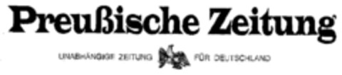 Preußische Zeitung UNABHÄNGIGE ZEITUNG FÜR DEUTSCHLAND Logo (EUIPO, 04.04.2001)