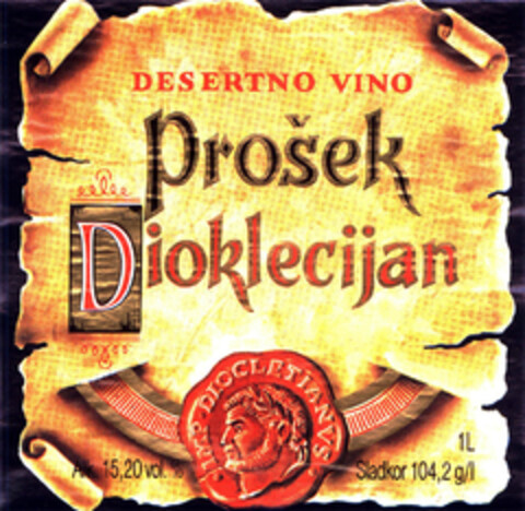 DESERTNO VINO Prošek Dioklecijan Logo (EUIPO, 29.04.2004)