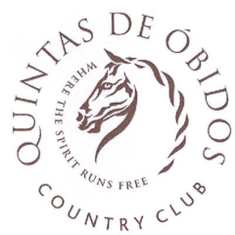 QUINTAS DE ÓBIDOS COUNTRY CLUB WHERE THE SPIRIT RUNS FREE Logo (EUIPO, 22.04.2009)