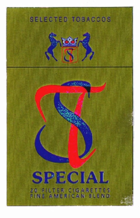 SELECTED TOBACCOS SPECIAL 20 FILTER CIGARETTES FINE AMERICAN BLEND Logo (EUIPO, 16.05.2012)