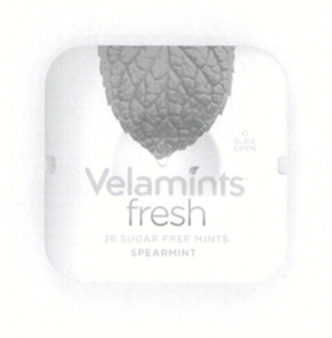 Velamints fresh 28 SUGAR FREE MINTS SPEARMINT Logo (EUIPO, 02/24/2014)