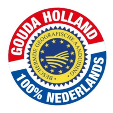GOUDA HOLLAND 100% NEDERLANDS BESCHERMDE GEOGRAFISCHE AANDUIDING Logo (EUIPO, 14.07.2014)