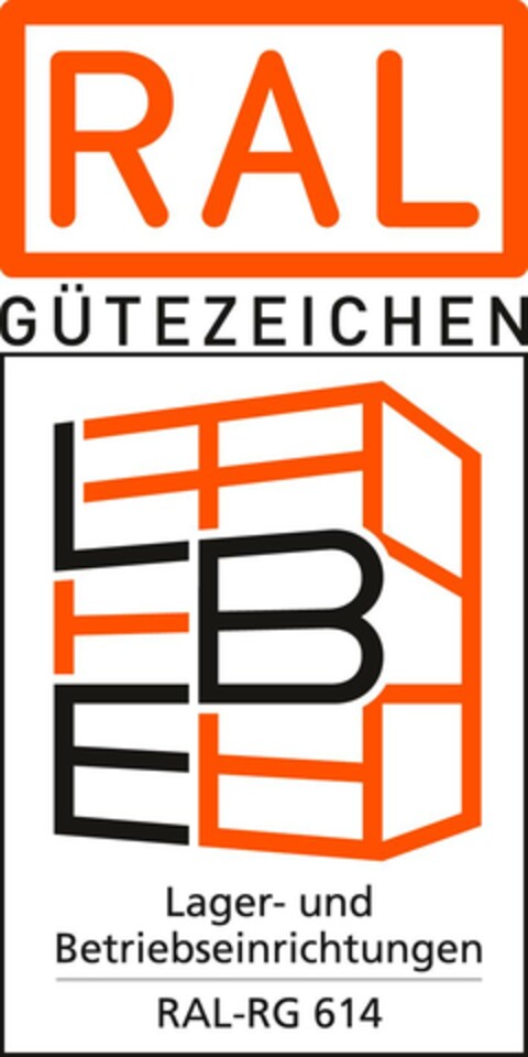 RAL GÜTEZEICHEN LBE Lager- und Betriebseinrichtungen RAL - RG 614 Logo (EUIPO, 06.02.2024)