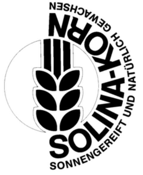 SOLINA-KORN SONNEGEREIFT UND NATURLICH GEWACHSEN Logo (EUIPO, 01.04.1996)