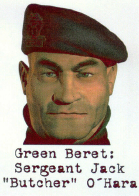 Green Beret: Sergeant Jack "Butcher" O'Hara Logo (EUIPO, 09.12.1999)