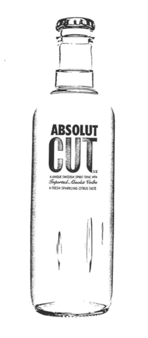 ABSOLUT CUT A UNIQUE SWEDISH SPIRIT TONIC WITH Imported Absolut Vodka A FRESH SPARKLING CITRUS TASTE Logo (EUIPO, 26.04.2004)