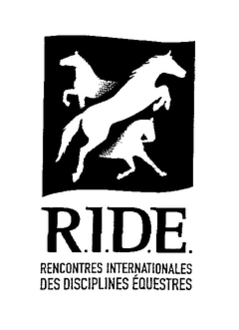 R.I.D.E. RENCONTRES INTERNATIONALES DES DISCIPLINES ÉQUESTRES Logo (EUIPO, 11/25/2004)