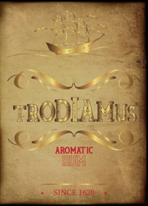 TRODIAMUS AROMATIC RUM SINCE 1620 Logo (EUIPO, 01.08.2019)