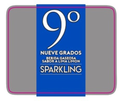 9° NUEVE GRADOS BEBIDA GASEOSA SABOR A LIMA LIMON SPARKLING Logo (EUIPO, 11/11/2019)