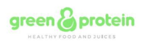 green & protein HEALTHY FOOD AND JUICES Logo (EUIPO, 11.11.2022)