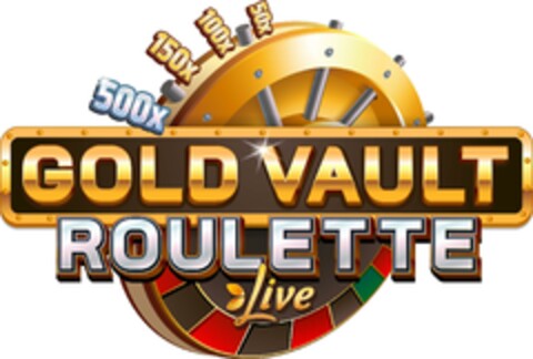 500x 150x 100x 50x GOLD VAULT ROULETTE Live Logo (EUIPO, 04/09/2024)