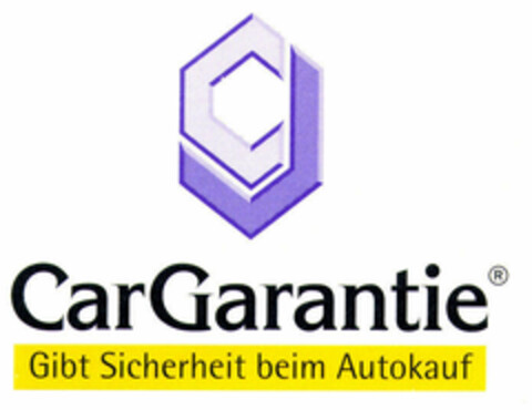 Car Garantie Gibt Sicherheit beim Autokauf Logo (EUIPO, 14.08.1996)