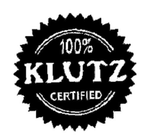 100 % KLUTZ CERTIFIED Logo (EUIPO, 18.07.2003)