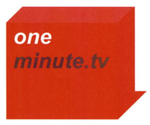 oneminute.tv Logo (EUIPO, 02.02.2007)