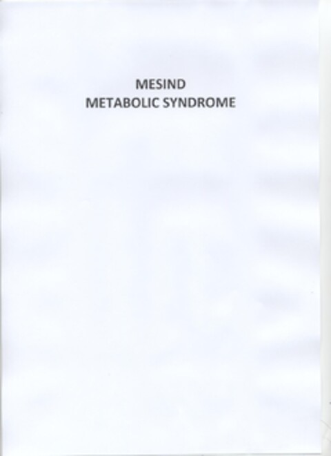 MESIND METABOLIC SYNDROME Logo (EUIPO, 09/12/2013)