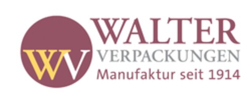 WV Walter Verpackungen Manufaktur seit 1914 Logo (EUIPO, 08.12.2015)