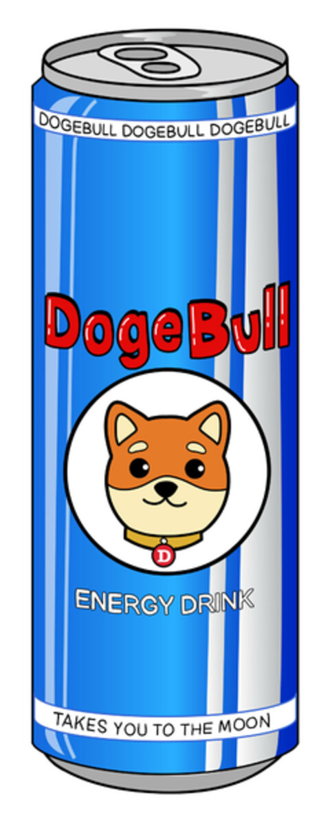 DogeBull ENERGY DRINK TAKES YOU TO THE MOON Logo (EUIPO, 08/31/2021)