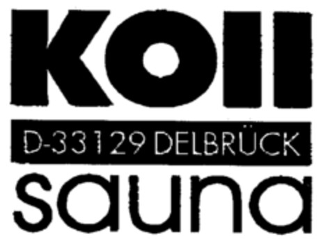 KOLL D-33129 DELBRÜCK sauna Logo (EUIPO, 05.01.1999)