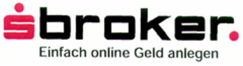 sbroker. Einfach online Geld anlegen Logo (EUIPO, 27.11.2001)