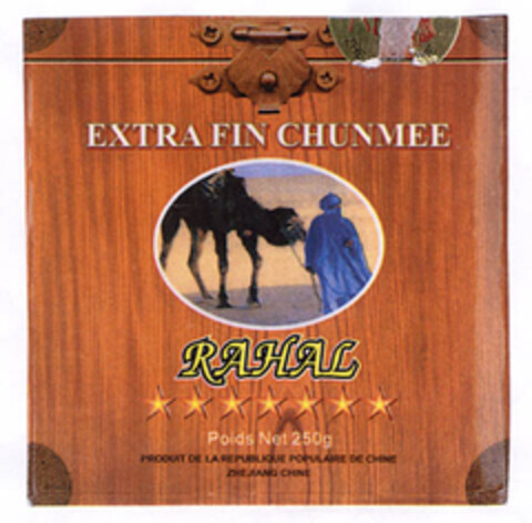 EXTRA FIN CHUNMEE RAHAL Poids Net 250g PRODUIT DE LA REPUBLIQUE POPULAIRE DE CHINE ZHEJIANG CHINE Logo (EUIPO, 12.12.2006)