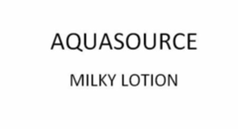 AQUASOURCE MILKY LOTION Logo (EUIPO, 20.06.2017)