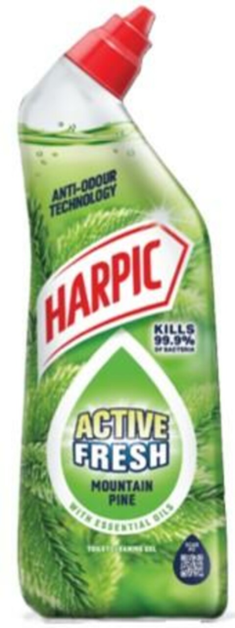 ANTI - ODOUR TECHNOLOGY HARPIC KILLS 99.9 % ACTIVE FRESH MOUNTAIN PINE Logo (EUIPO, 26.07.2024)