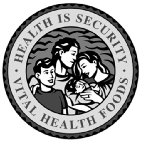 HEALTH IS SECURITY · VITAL HEALTH FOODS Logo (EUIPO, 10/24/2008)