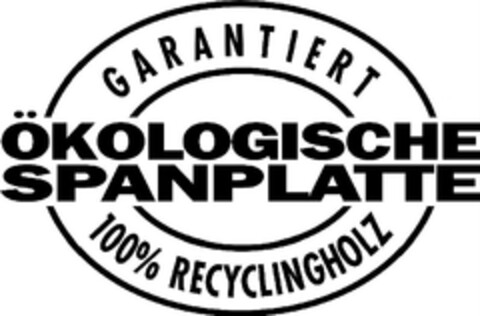 ÖKOLOGISCHE SPANPLATTE 100% RECYCLINGHOLZ GARANTIERT Logo (EUIPO, 10.03.2010)