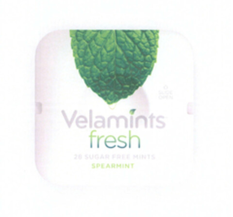 Velamints fresh 28 SUGAR FREE MINTS SPEARMINT Logo (EUIPO, 03/05/2014)