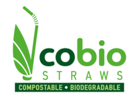 COBIO STRAWS COMPOSTABLE BIODEGRADABLE Logo (EUIPO, 06/07/2019)