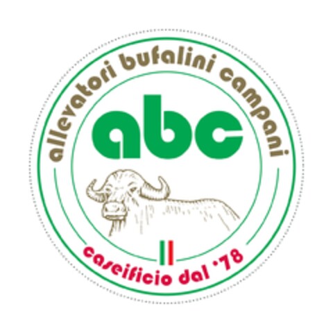 allevatori bufalini campani, abc, caseificio del' 78 Logo (EUIPO, 07/13/2020)