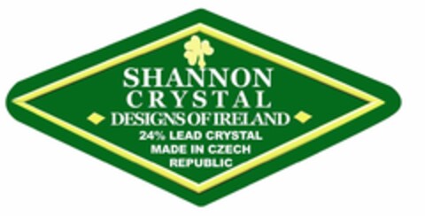 SHANNON CRYSTAL DESIGNS OF IRELAND 24% LEAD CRYSTAL MADE IN CZECH REPUBLIC Logo (EUIPO, 01.07.2011)