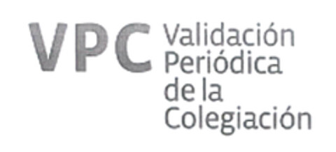 VPC VALIDACIÓN PERIÓDICA DE LA COLEGIACIÓN Logo (EUIPO, 11/22/2013)