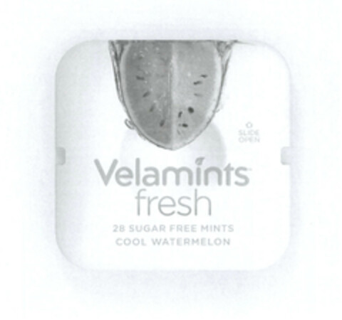 Velamints fresh 28 SUGAR FREE MINTS COOL WATERMELON Logo (EUIPO, 02/24/2014)