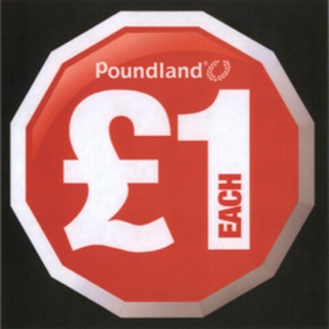 Poundland £ 1 EACH Logo (EUIPO, 04/11/2014)