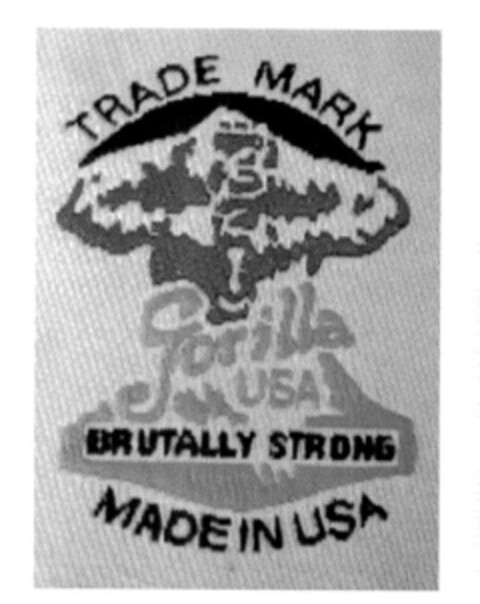 TRADE MARK GORILLA USA BRUTALLY STORNG MADE IN USA Logo (EUIPO, 08.06.2015)