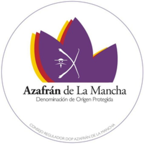 AZAFRÁN DE LA MANCHA DENOMINACIÓN DE ORIGEN PROTEGIDA CONSEJO REGULADOR DOP AZAFRÁN DE LA MANCHA Logo (EUIPO, 22.09.2021)