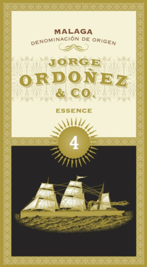 MALAGA DENOMINACIÓN DE ORIGEN JORGE ORDOÑEZ & CO. ESSENCE 4 Logo (EUIPO, 07/02/2007)