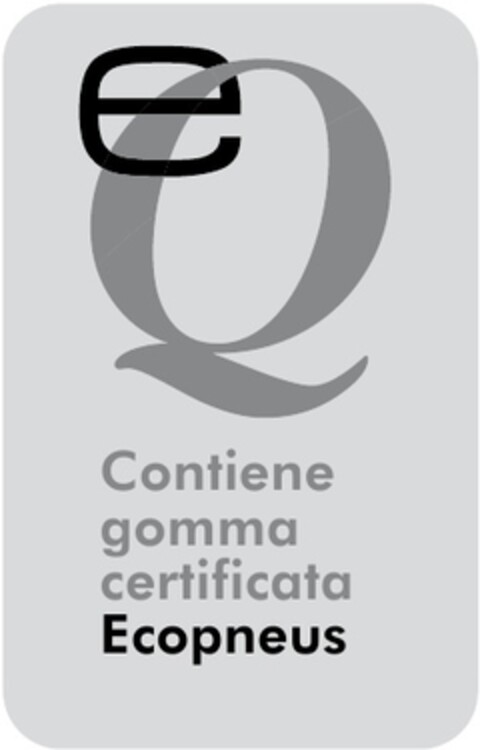 EQ CONTIENE GOMMA CERTIFICATA ECOPNEUS Logo (EUIPO, 01/03/2014)