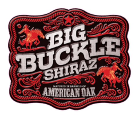 BIG BUCKLE SHIRAZ MATURED IN BARRELS OF AMERICAN OAK Logo (EUIPO, 05/29/2014)