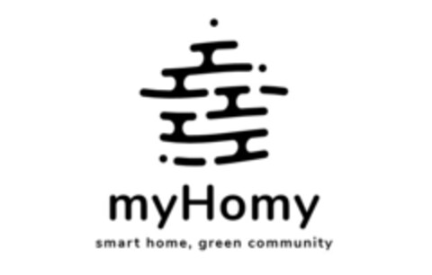 myHomy smart home, green community Logo (EUIPO, 26.07.2017)
