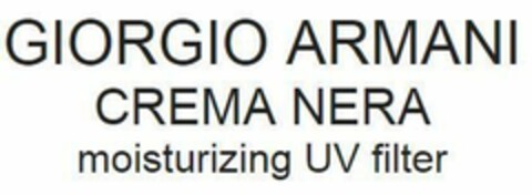 GIORGIO ARMANI CREMA NERA MOISTURIZING UV FILTER Logo (EUIPO, 26.06.2018)