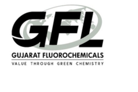 GFL GUJARAT FLUOROCHEMICALS VALUE THROUGH GREEN CHEMISTRY Logo (EUIPO, 08/05/2020)