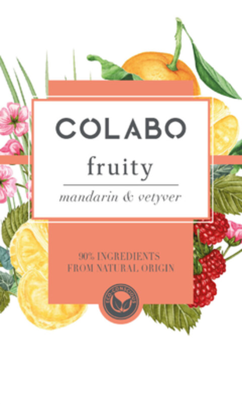 COLABO fruity mandarin & vetyver 90% INGREDIENTS FROM NATURAL ORIGIN ECO-CONSCIOUS Logo (EUIPO, 24.06.2022)