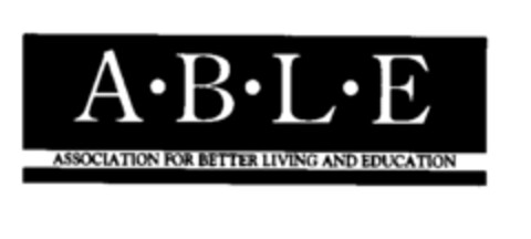 A·B·L·E ASSOCIATION FOR BETTER LIVING AND EDUCATION Logo (EUIPO, 01.04.1996)