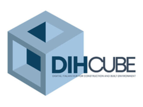 DIHCUBE DIGITAL ITALIAN HUB FOR CONSTRUCTION AND BUILT ENVIRONMENT Logo (EUIPO, 04/14/2022)